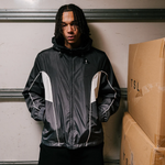 Silicone Badge Windbreaker - Black