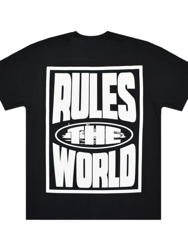 Corteiz Corteiz Rules The World (RTW) Tee – Black | Apex Nocturne