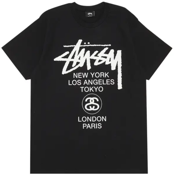 Stussy Stussy World Tour Tee 'Black' | Apex Nocturne